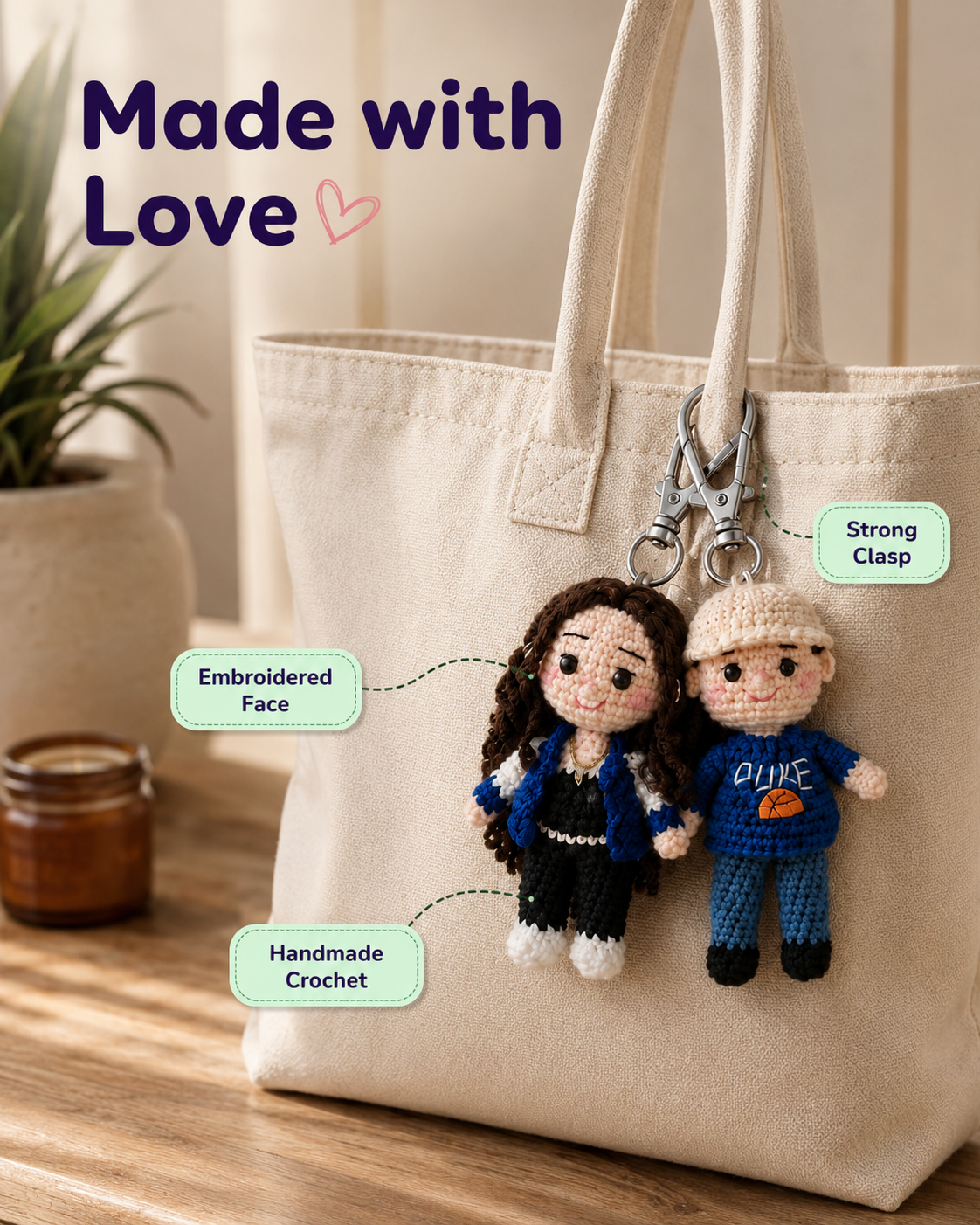 "Mini-Me" People Bag Charms