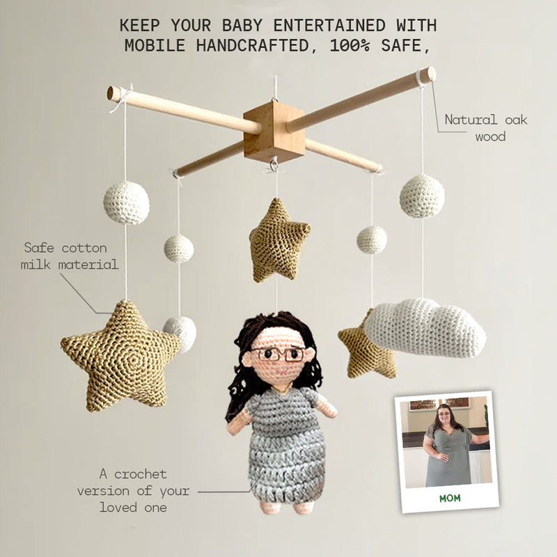 Family Doll | Custom Crochet Doll Nursery Baby Mobile
