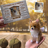 Personalized Crochet Doll with Photo Card "ESPERANDO EN LA PUERTA 2"