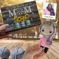 Personalized Crochet Doll with Photo Card "My Greatest Blessings Call Me Mom"