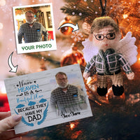Personalized Ornament Crochet Doll with Photo Card " I Know Heaven Is Beautiful Place"