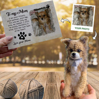 Personalized Crochet Doll with Photo Card "To My Mom Pet Portrait"