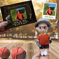 Personalized Crochet Doll with Photo Card "We Hooked The Best"