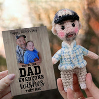 Personalized Crochet Doll with Photo Card "You're The Dad"