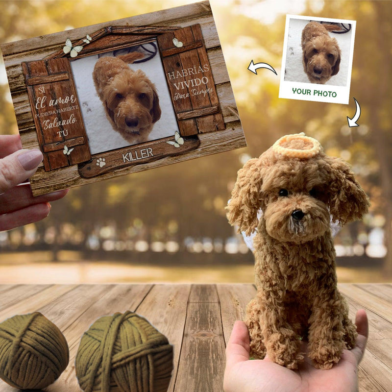 Personalized Crochet Doll with Photo Card "Si El Amor Pudiera Haberte Salvado Tú"