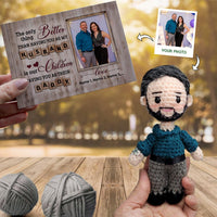 Personalized Crochet Doll with Photo Card "The Only Thing Better"