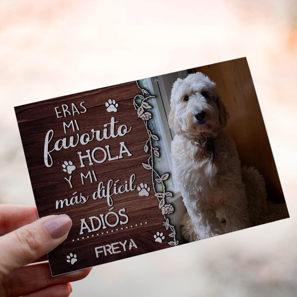 Personalized Crochet Doll with Photo Card "Eras Mi Favorito Hola"