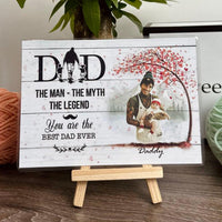 Personalized Crochet Doll with Photo Card "Dad, The Man The Myth The Legend"