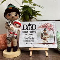 Personalized Crochet Doll with Photo Card "Dad, The Man The Myth The Legend"