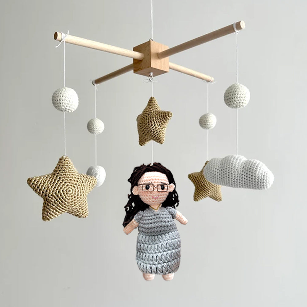 Family Doll | Custom Crochet Doll Nursery Baby Mobile
