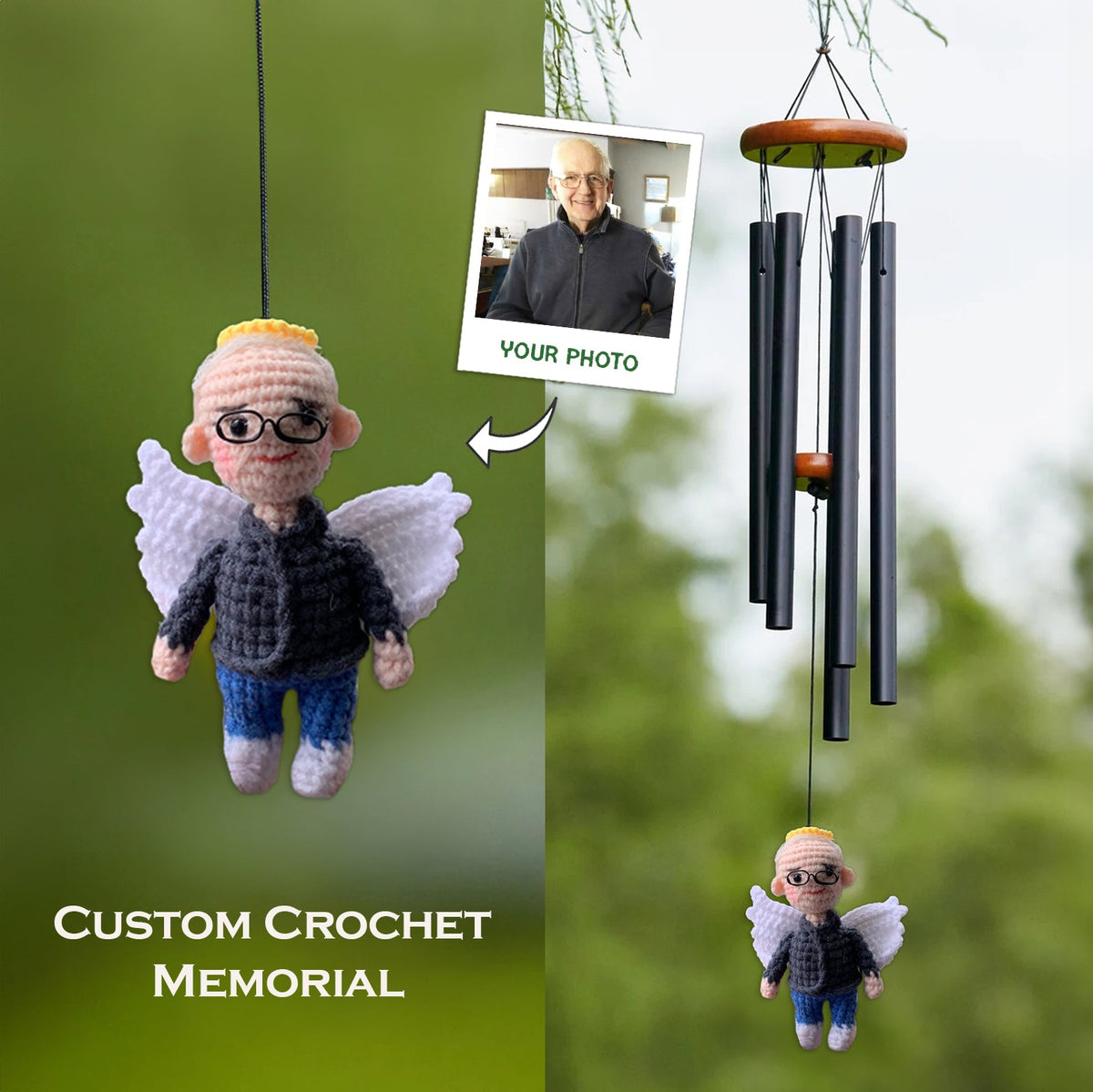 MY DOLLFY Family Memorial Outdoor Wind Chime