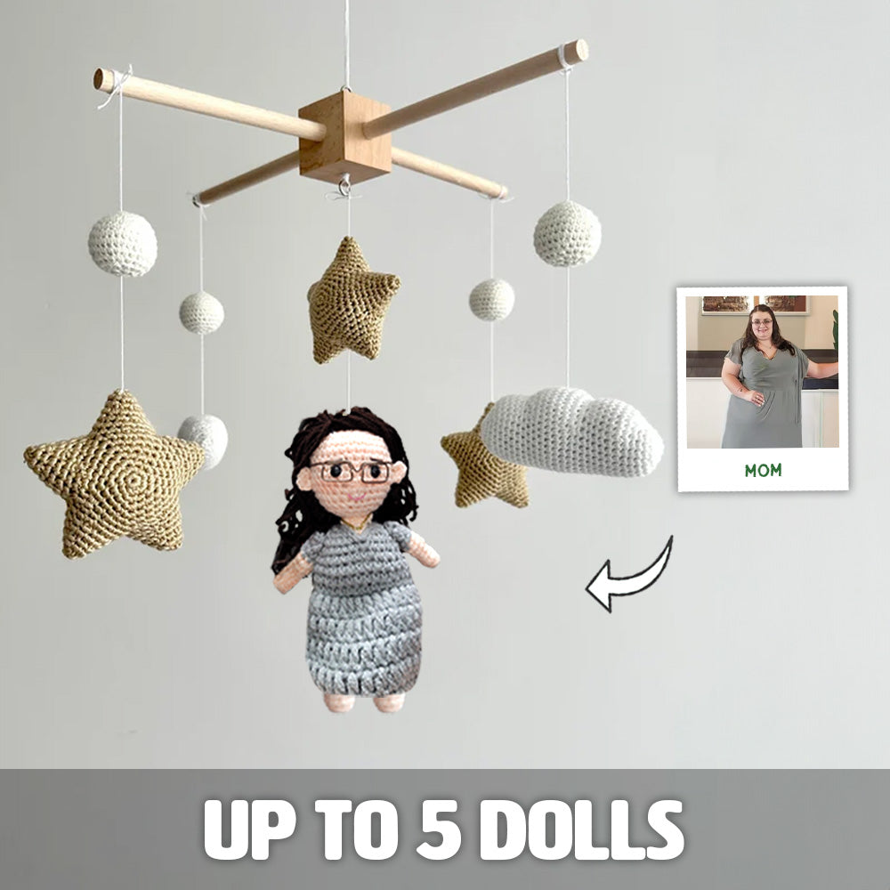 Family Doll | Custom Crochet Doll Nursery Baby Mobile