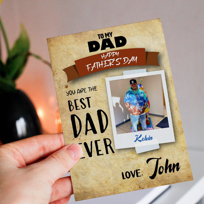 Personalized Crochet Doll with Photo Card "To My Dad Style 1"