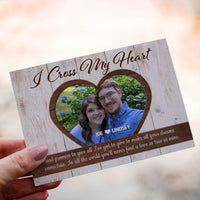 Personalized Crochet Doll with Photo Card "I Cross My Heart"