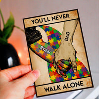 Personalized Crochet Doll with Photo Card "Autism Awareness You'll Never Walk Alone"
