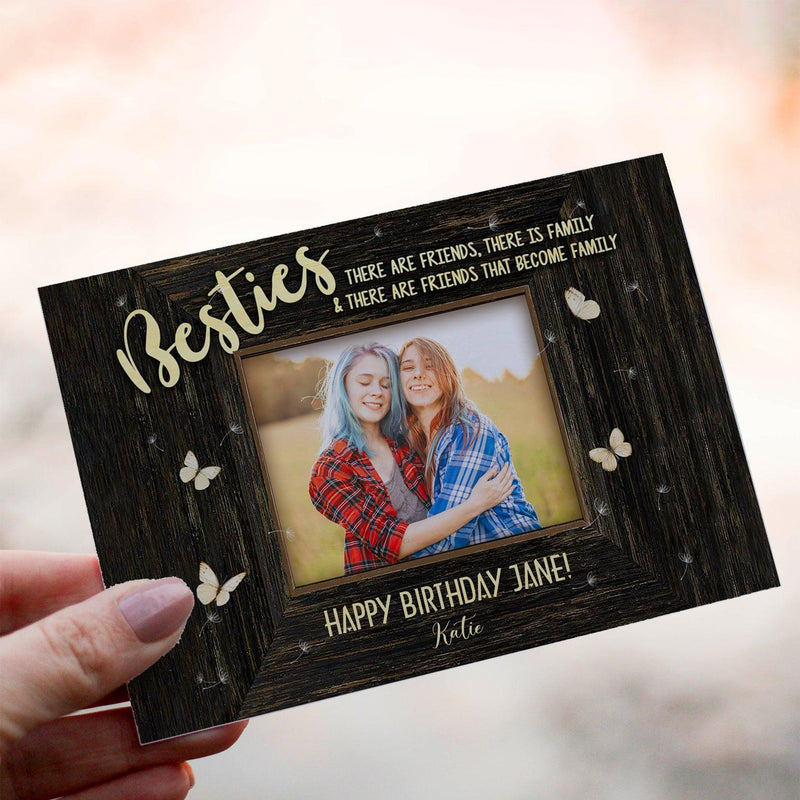 Personalized Crochet Doll with Photo Card "Besties Happy Birthday"