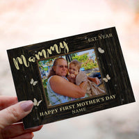 Personalized Crochet Doll with Photo Card "Happy First Mother’s Day"