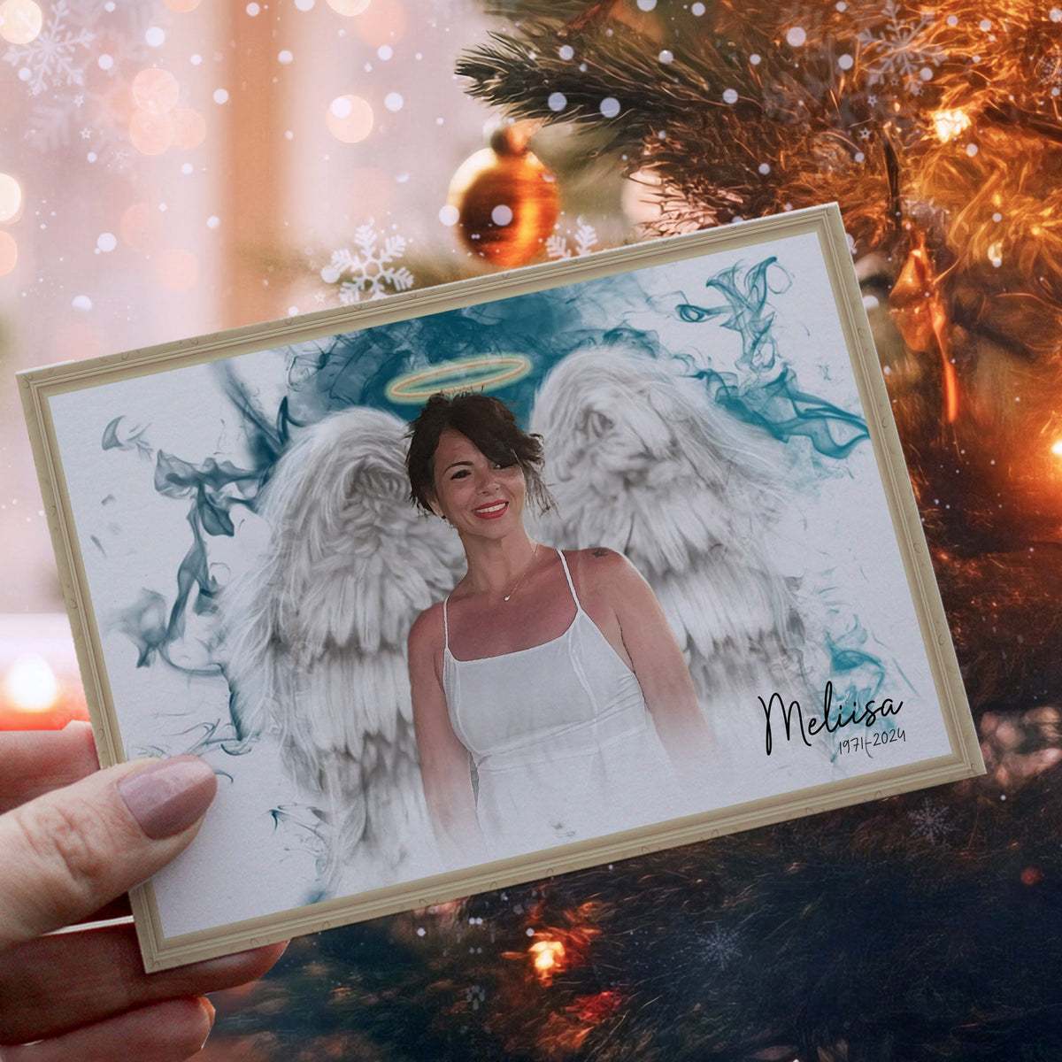 Personalized Ornament Crochet Doll with Photo Card "Sympathy Gifts For Loss Of Loved One"