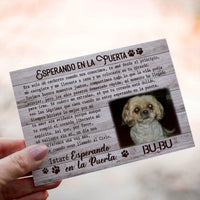 Personalized Crochet Doll with Photo Card "ESPERANDO EN LA PUERTA"