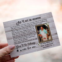 Personalized Crochet Doll with Photo Card "As I Sit In Heaven"