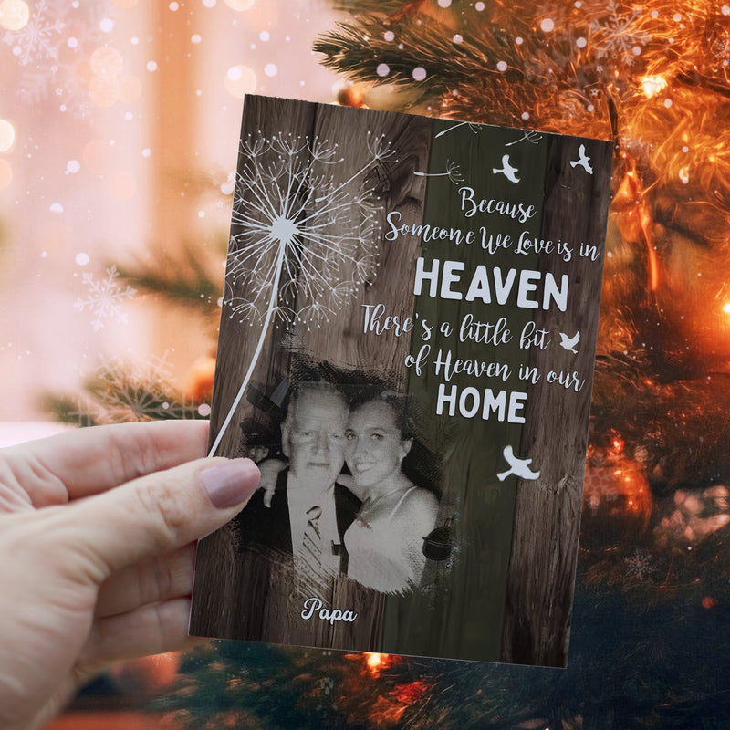 Personalized Ornament Crochet Doll with Photo Card "There's a Little Bit of Heaven in Our Home"