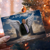 Personalized Ornament Crochet Doll with Photo Card "The Gateway to Heaven and Angel Wings"