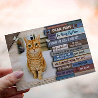 Personalized Crochet Doll with Photo Card "Dear Mom Pet Portrait"