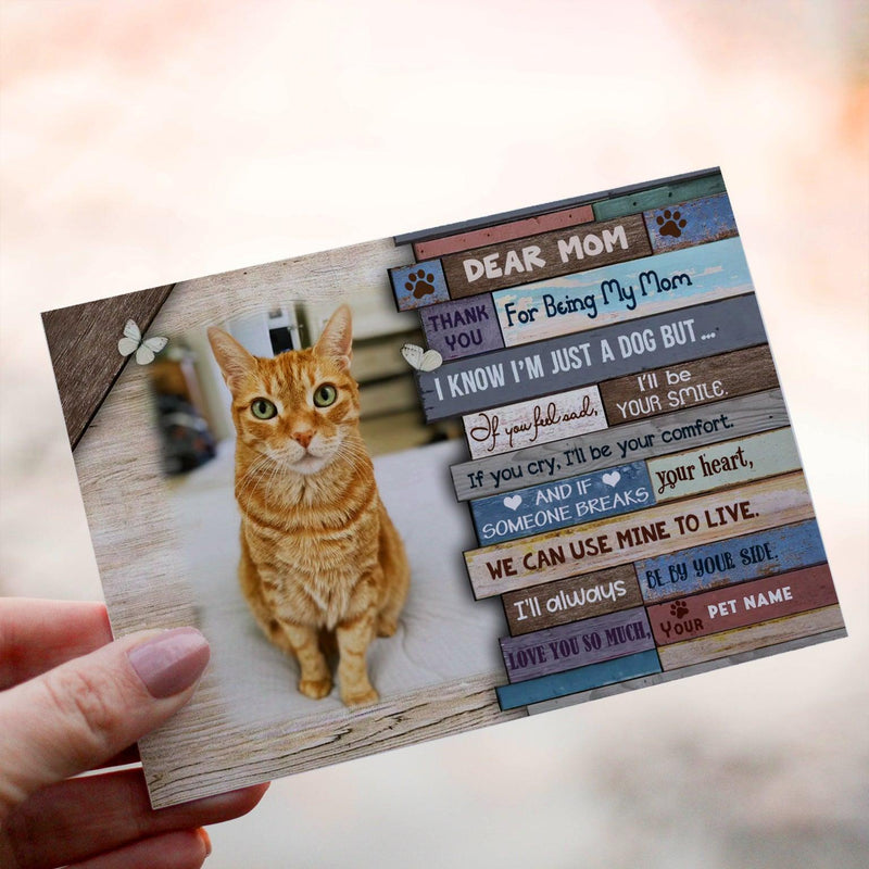Personalized Crochet Doll with Photo Card "Dear Mom Pet Portrait"