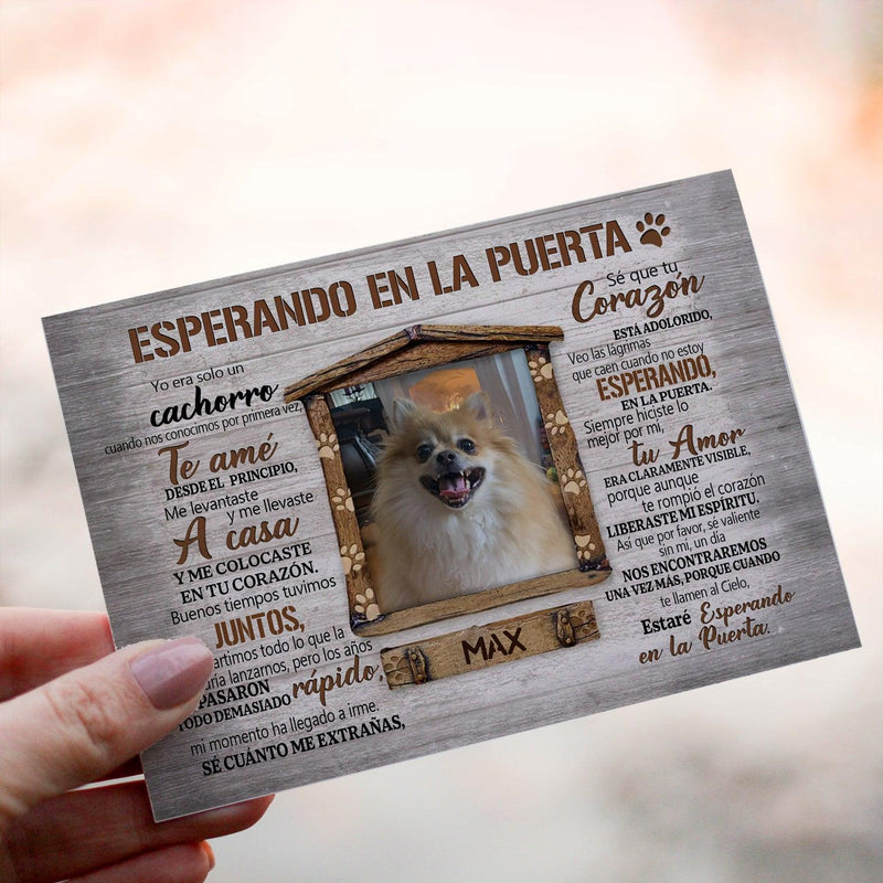 Personalized Crochet Doll with Photo Card "ESPERANDO EN LA PUERTA 2"