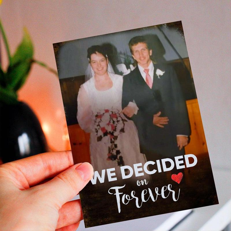 Personalized Crochet Doll with Photo Card "We Decided On Forever"