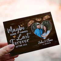 Personalized Crochet Doll with Photo Card "Maybe Somethings Last Forever After All"