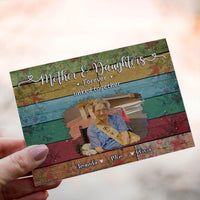 Personalized Crochet Doll with Photo Card "Mother & Daughter Forever Linked Togeter"