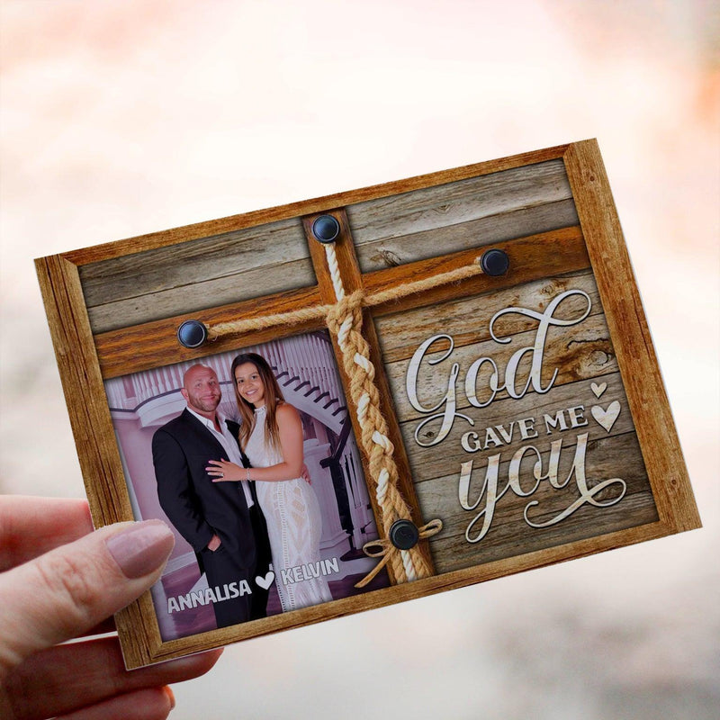 Personalized Crochet Doll with Photo Card "God Gave Me You"