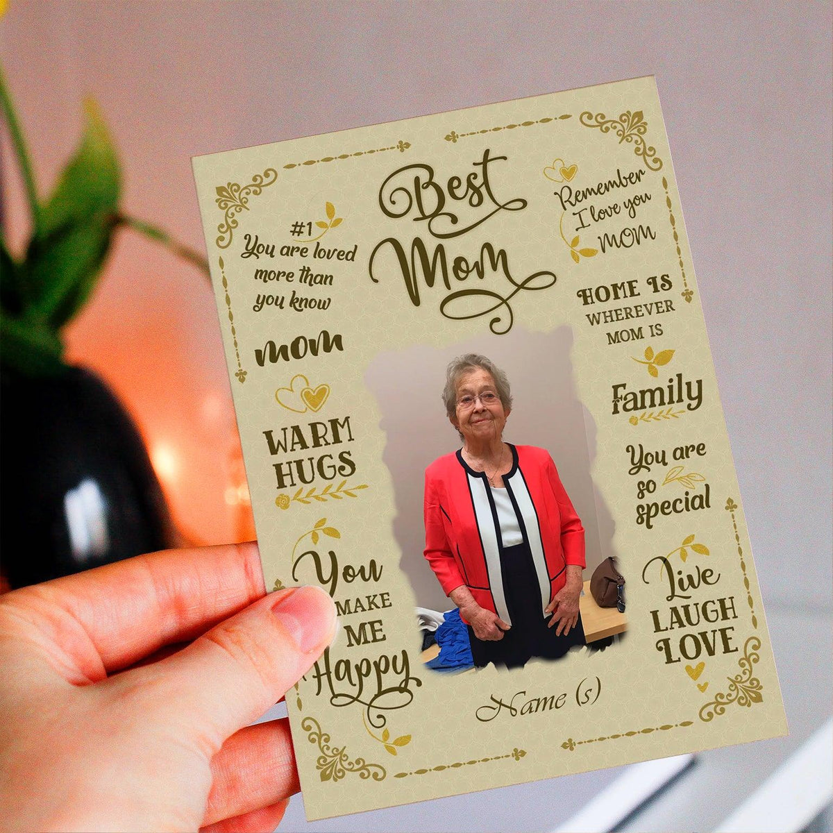 Personalized Crochet Doll with Photo Card "Best Mom Gift Ideas"