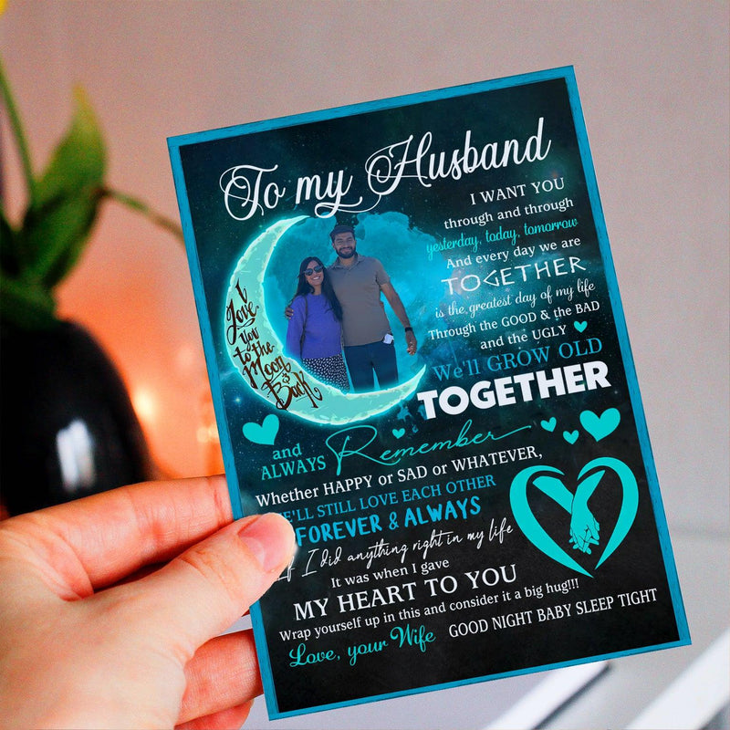 Personalized Crochet Doll with Photo Card "To My Husband"
