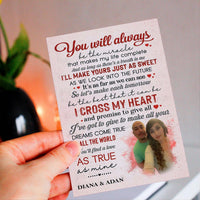 Personalized Crochet Doll with Photo Card "You Will Always Be The Miracle"
