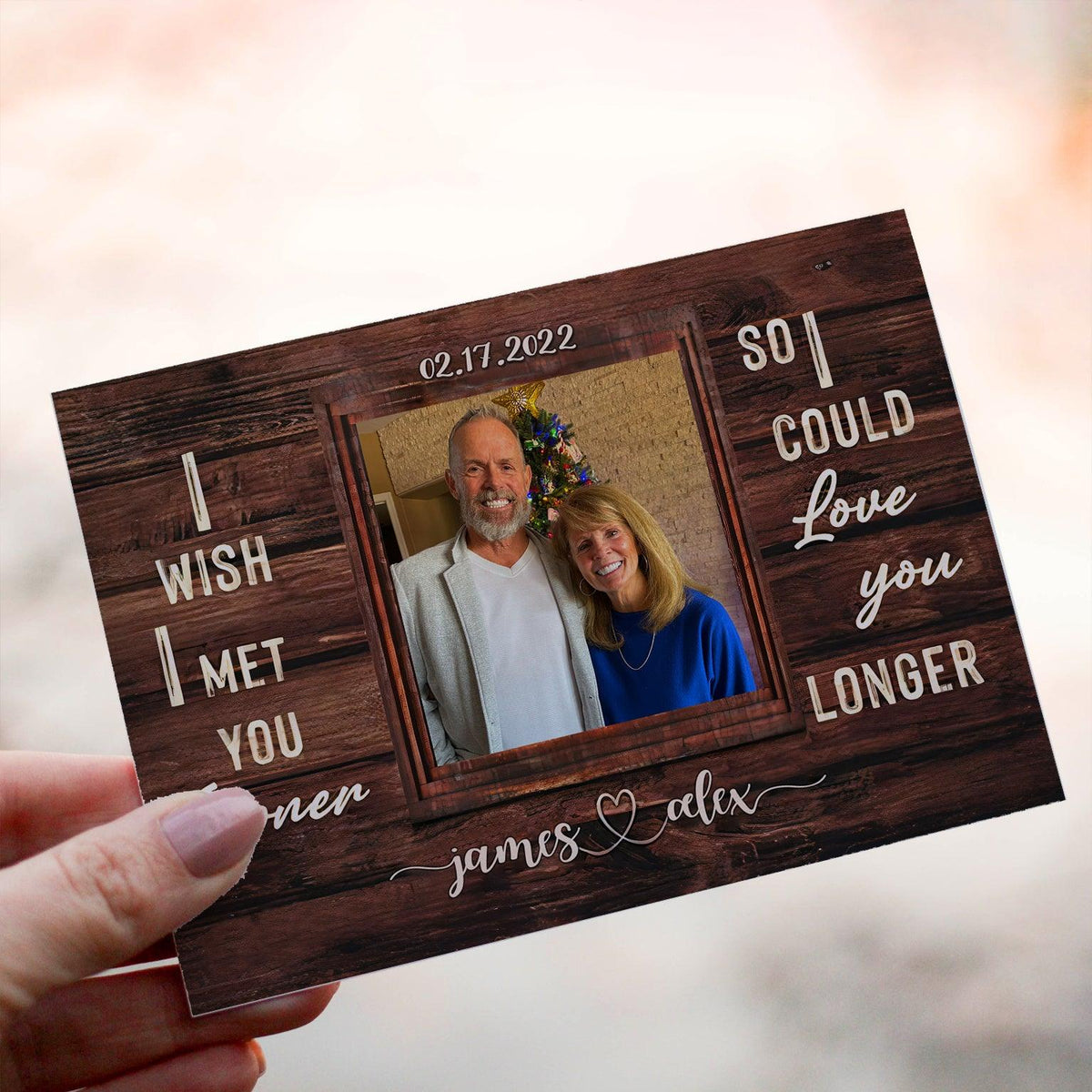 Personalized Crochet Doll with Photo Card "I Wish I Met You Met You Sooner"