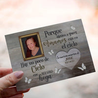 Personalized Crochet Doll with Photo Card "Porque Alguien Que Amamoa Está En El Cielo Hay Un Poco De Cielo"