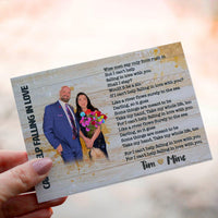 Personalized Crochet Doll with Photo Card "Can’t Help Falling in Love Lyrics"