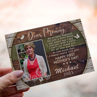 Personalized Crochet Doll with Photo Card "Dear Mommy Poem"