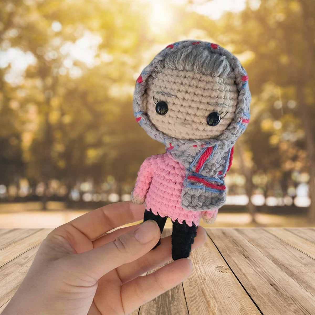 Personalized Crochet Doll with Photo Card "My Greatest Blessings Call Me Mom"