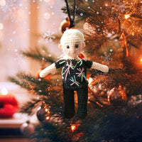 Personalized Ornament Crochet Doll with Photo Card "Those We Love Don't Go Away 2"