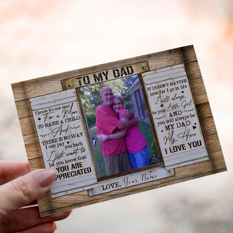 Personalized Crochet Doll with Photo Card "Meaningful Father’s Day Gift For Dad From Daughter"