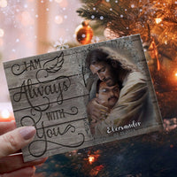 Personalized Ornament Crochet Doll with Photo Card "Safe In God's Hands I Am Alway With You"
