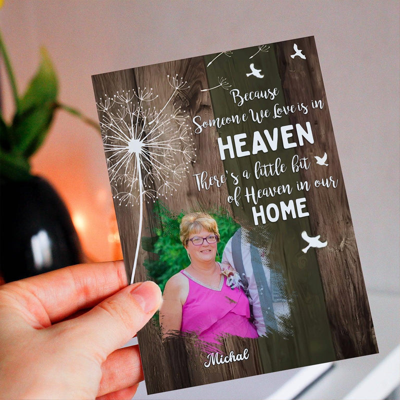 Personalized Crochet Doll with Photo Card "There's a Little Bit Of Heaven In Our Home"