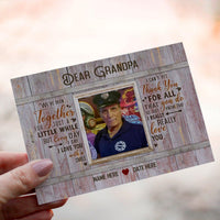 Personalized Crochet Doll with Photo Card "Dear Grandpa-Gift For New Grandpa"