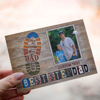 Personalized Crochet Doll with Photo Card "Best StepDad Ever"