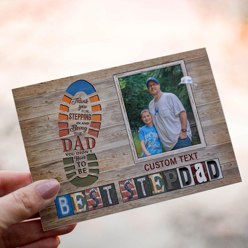 Personalized Crochet Doll with Photo Card "Best StepDad Ever"
