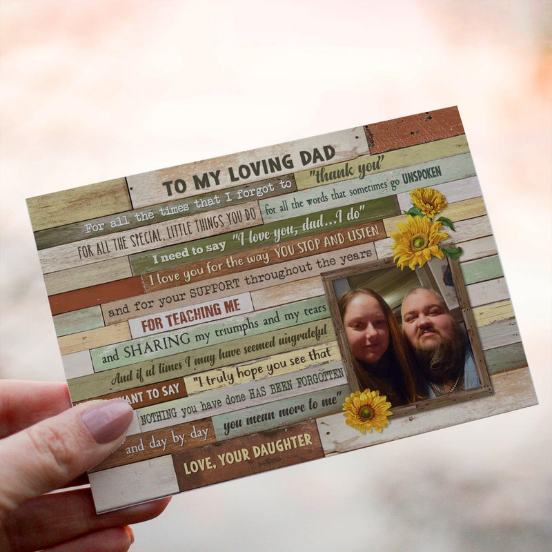 Personalized Crochet Doll with Photo Card "A Beautiful Letter To Father"