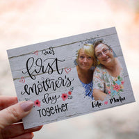 Personalized Crochet Doll with Photo Card "Our First Mother's Day Together"